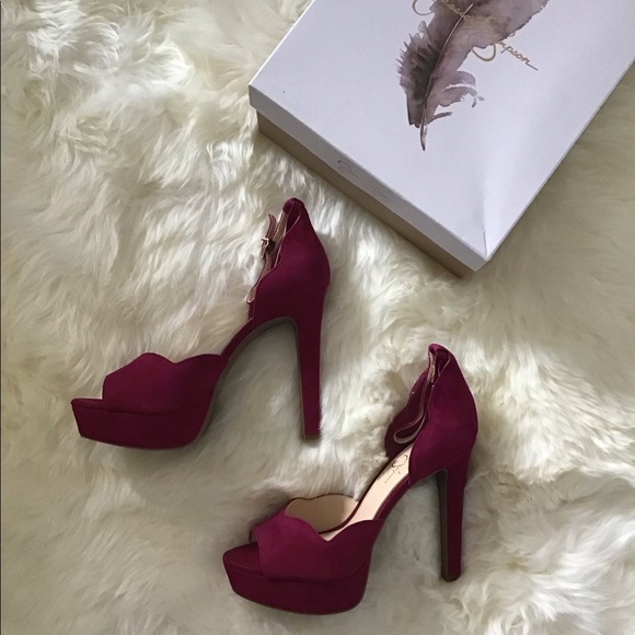 JESSICA SIMPSON Suede Platform Sandals - Picture 5 of 7